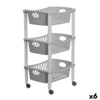 Groentetrolley Stefanplast Grijs Plastic 40 x 29,5 x 68,5 cm (6 Stuks)