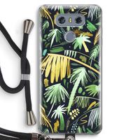Tropical Palms Dark: LG G6 Transparant Hoesje met koord