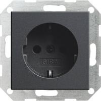 GIRA 018828 Wandcontactdoos met randaarde Inzetstuk System 55, Standaard 55, E2, Event, Event Clear, Event Opaque, Esprit, ClassiX Antraciet 1 stuk(s)