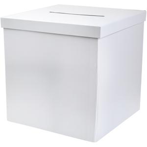 Enveloppendoos basic - Bruiloft - wit - karton - 20 x 20 cm - box voor cadeau enveloppen