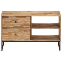 The Living Store Rustiek Houten Dressoir - 90x30x55cm - Gerecycled Teakhout - Handgemaakt