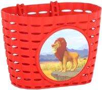 WIDEK kinder fietsmand child basket animals kingdom red