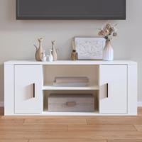 Tv-meubel 100x35x40 cm bewerkt hout wit