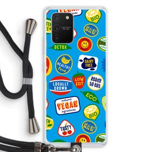Fruitsticker: Samsung Galaxy S10 Lite Transparant Hoesje met koord