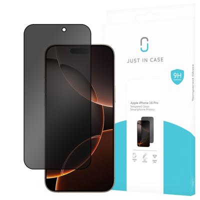 Just in CasePrivacy Tempered Glass voor Apple iPhone 16 Pro Smartphone screenprotector