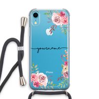 Rozen: iPhone XR Transparant Hoesje met koord
