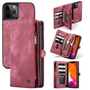 Caseme - vintage 2 in 1 portemonnee hoes - iPhone 12 Pro Max - Rood