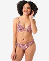 HEMA Dames Bikinibroekje Rib Bloemen Multi (multi)