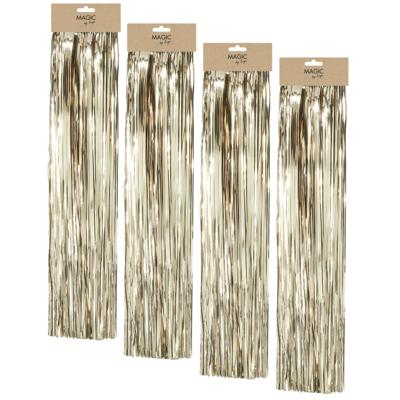 Engelenhaar - 4x - goud - 50 cm - lametta haar - folie - tinsel - kerstversiering