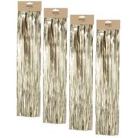 Engelenhaar - 4x - goud - 50 cm - lametta haar - folie - tinsel - kerstversiering