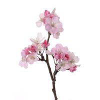 Kunstplant bloem - appelbloesem - kunstbloem/tak - 17 bloemen - 36 cm - roze