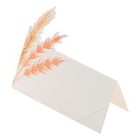 Chaks Naam/plaats kaartjes - 8x - bruiloft feest - wit - 8 x 8 cm