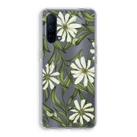 Wit bloemenpatroon: OnePlus Nord CE 5G Transparant Hoesje