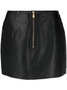 PINKO minijupe en cuir - Noir