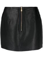 PINKO minijupe en cuir - Noir
