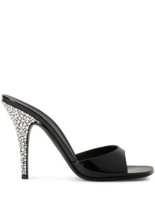 Giuseppe Zanotti sandales Marthe 85 mm à ornements en cristal - Noir