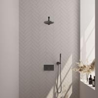 Thermostatische Inbouwdoucheset Brauer Carving Recht Met Drukknoppen Gunmetal (Alle Opties)
