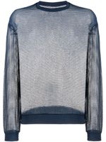 Stüssy pull à empiècement en mesh - Bleu