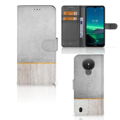 Nokia 1.4 | Book Style Case | Wood Concrete