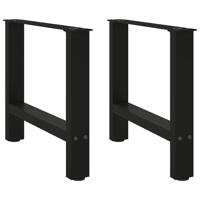 Salontafelpoten 2 st 60x(42-43) cm staal zwart - thumbnail
