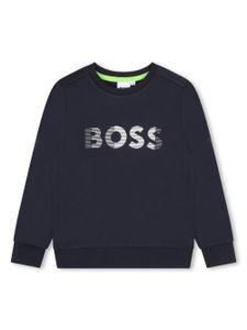 BOSS Kidswear sweat en coton à logo imprimé - Bleu