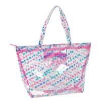 Dames handtas Barbie Logomania Transparant Licht Roze 54 x 35 x 17 cm