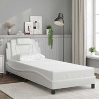 Bedframe "Viana" zonder matras kunstleer wit 90x190 cm