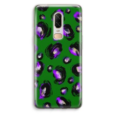 Green Cheetah: OnePlus 6 Transparant Hoesje