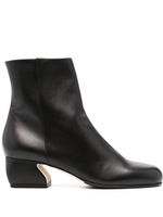 Sergio Rossi bottines en cuir à bout rond 60 mm - Noir