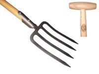 De Wit Spitvork 4 tands met dul essen steel 80cm dewit