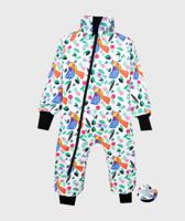 Waterproof Softshell Overall Comfy Flowers And Birds Drawings Bodysuit - thumbnail