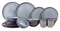 Cosy & Trendy Serviesset Ciel - Blauw - 16-delig / 4 personen - 4 dinerborden, 4 ontbijtborden, 4 kommen en 4 mokken