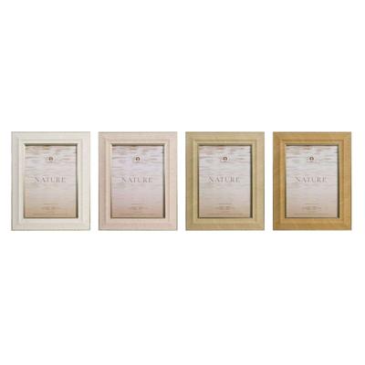 Fotolijsten Home ESPRIT Bruin Beige Kristal polyestyreen Scandinavisch (4 Stuks)