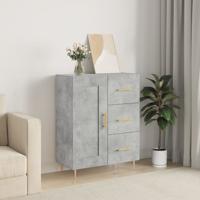 Dressoir 69,5x34x90 cm bewerkt hout betongrijs - thumbnail