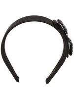 Ferragamo embellished bow headband - Noir