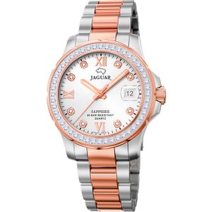 Jaguar J894/1 Horloge Women's Silver Diver staal zilver-en rosekleurig 20ATM 34,5 mm