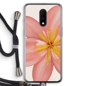 Pink Ellila Flower: OnePlus 7 Transparant Hoesje met koord