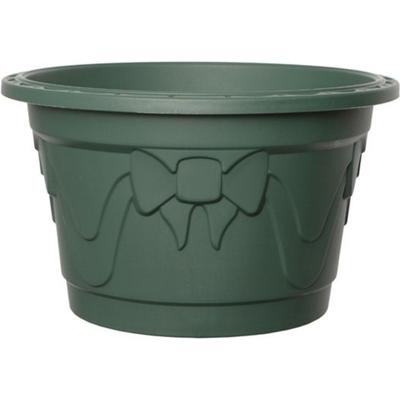 Whitefurze Kerstboom voet standaard - groen - kunststof - 42 x 25 cm - rond - voor echte bomen
