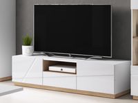 TV-meubel FUTURO 2 deuren mat wit/hoogglans wit