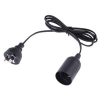 E27 Wire Cap lamp houder kroonluchter stopcontact met 1 2 m verlengkabel AU plug (zwart)