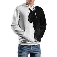 Grafisch Voor heren Modieus 3D-afdrukken Trui met capuchon Vakantie Streetwear Hoodies Zwart Capuchon Opdrukken Fleece Winter Lente Herfst Ontwerper Sweatshirt met capuchon Lightinthebox