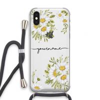 Daisies: iPhone XS Transparant Hoesje met koord