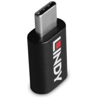 Lindy 71265 tussenstuk voor kabels USB Type C Zwart