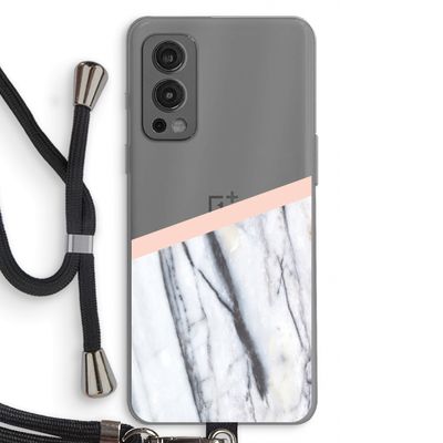 A touch of peach: OnePlus Nord 2 5G Transparant Hoesje met koord
