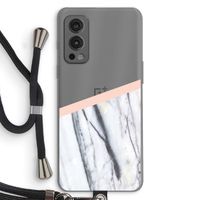 A touch of peach: OnePlus Nord 2 5G Transparant Hoesje met koord