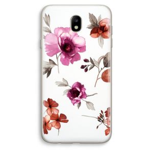 Geschilderde bloemen: Samsung Galaxy J7 (2017) Transparant Hoesje