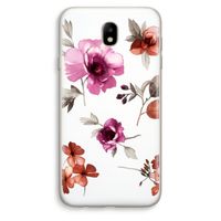 Geschilderde bloemen: Samsung Galaxy J7 (2017) Transparant Hoesje