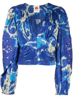 FARM Rio chemise à imprimé Tropical Groove - Bleu FARM Rio chemise à imprimé Tropical Groove - Bleu