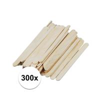 Beige ijsstokjes knutselhoutjes - 300x - 5.5 x 0.6 cm - knutselstokjes - hobby houtjes artikelen