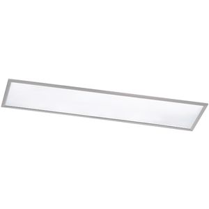 LED Plafondlamp - Plafondverlichting - Trion Povino - 31W - Warm Wit 3000K - Dimbaar - Rechthoek - Mat Nikkel - Aluminium